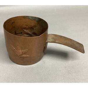 Antique Handmade Copper Soup Pot, Sauce Pan